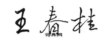 骆恒光王春桂行书个性签名怎么写