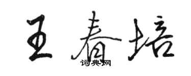 骆恒光王春培行书个性签名怎么写