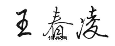 骆恒光王春凌行书个性签名怎么写