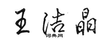 骆恒光王洁晶行书个性签名怎么写