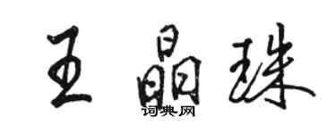 骆恒光王晶珠行书个性签名怎么写