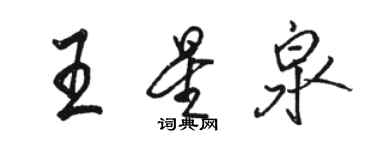 骆恒光王星泉行书个性签名怎么写