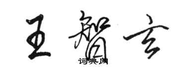 骆恒光王智玄行书个性签名怎么写