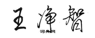 骆恒光王净智行书个性签名怎么写