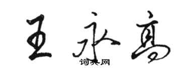 骆恒光王永高行书个性签名怎么写
