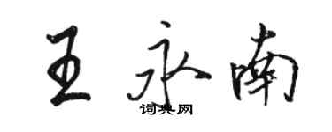骆恒光王永南行书个性签名怎么写