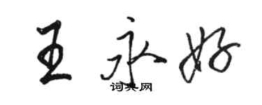 骆恒光王永好行书个性签名怎么写
