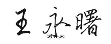 骆恒光王永曙行书个性签名怎么写