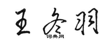 骆恒光王冬羽行书个性签名怎么写