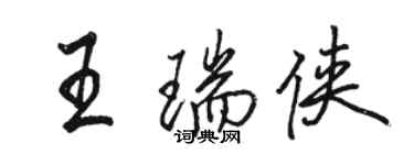 骆恒光王瑞侠行书个性签名怎么写