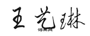 骆恒光王艺琳行书个性签名怎么写