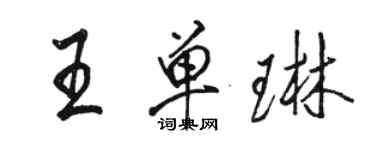 骆恒光王单琳行书个性签名怎么写