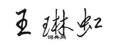 骆恒光王琳虹行书个性签名怎么写