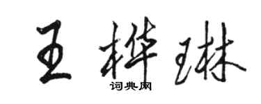 骆恒光王桦琳行书个性签名怎么写