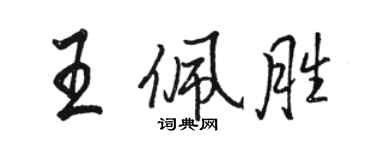 骆恒光王佩胜行书个性签名怎么写