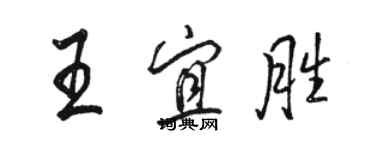 骆恒光王宜胜行书个性签名怎么写
