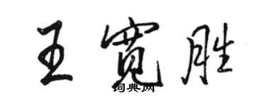 骆恒光王宽胜行书个性签名怎么写