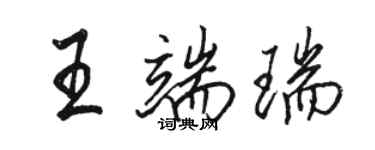骆恒光王端瑞行书个性签名怎么写