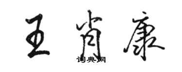 骆恒光王肖康行书个性签名怎么写