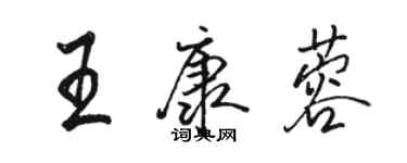 骆恒光王康蓉行书个性签名怎么写