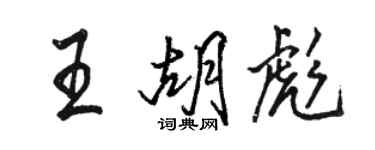 骆恒光王胡彪行书个性签名怎么写
