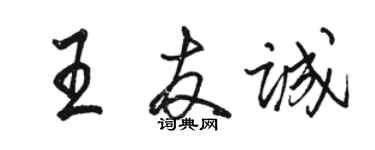 骆恒光王友诚行书个性签名怎么写