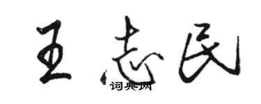 骆恒光王志民行书个性签名怎么写