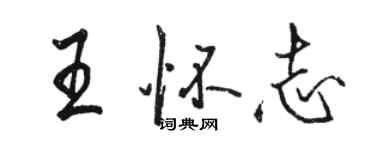 骆恒光王怀志行书个性签名怎么写