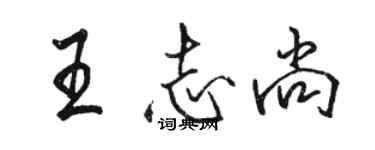 骆恒光王志尚行书个性签名怎么写