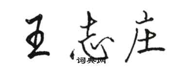 骆恒光王志庄行书个性签名怎么写