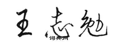 骆恒光王志勉行书个性签名怎么写