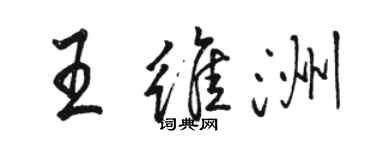 骆恒光王维洲行书个性签名怎么写