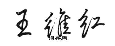 骆恒光王维红行书个性签名怎么写