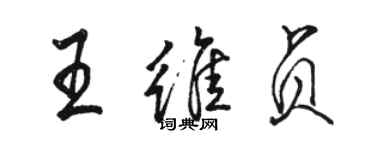骆恒光王维贞行书个性签名怎么写