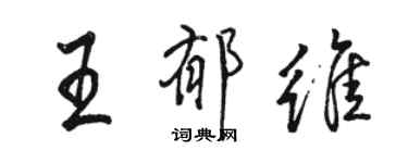 骆恒光王郁维行书个性签名怎么写