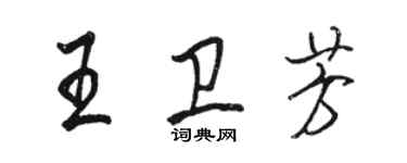 骆恒光王卫芳行书个性签名怎么写