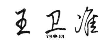 骆恒光王卫准行书个性签名怎么写