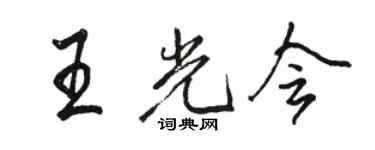 骆恒光王光会行书个性签名怎么写