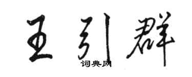 骆恒光王引群行书个性签名怎么写