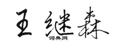 骆恒光王继森行书个性签名怎么写
