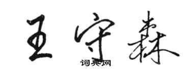 骆恒光王守森行书个性签名怎么写