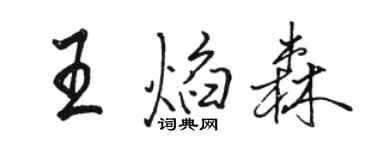 骆恒光王焰森行书个性签名怎么写