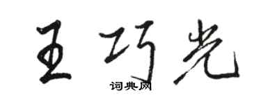 骆恒光王巧光行书个性签名怎么写