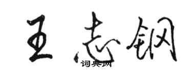 骆恒光王志钢行书个性签名怎么写