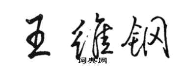 骆恒光王维钢行书个性签名怎么写