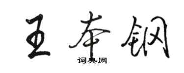骆恒光王本钢行书个性签名怎么写