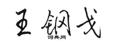 骆恒光王钢戈行书个性签名怎么写
