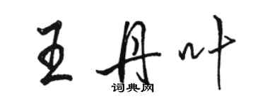 骆恒光王丹叶行书个性签名怎么写