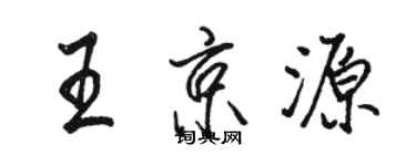 骆恒光王京源行书个性签名怎么写
