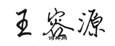 骆恒光王容源行书个性签名怎么写